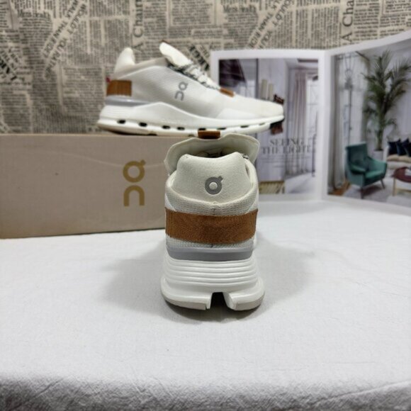 On Cloudnova White Pearl Running Shoes Womens Sneaker - Picture 6 of 7